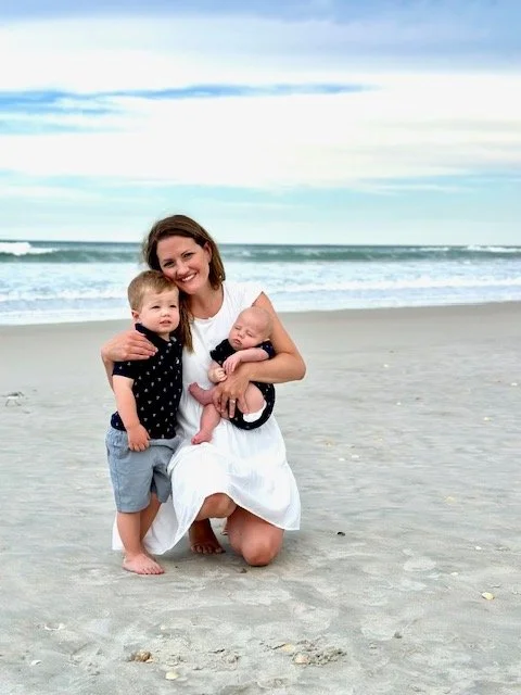 Mom & sons on the beach