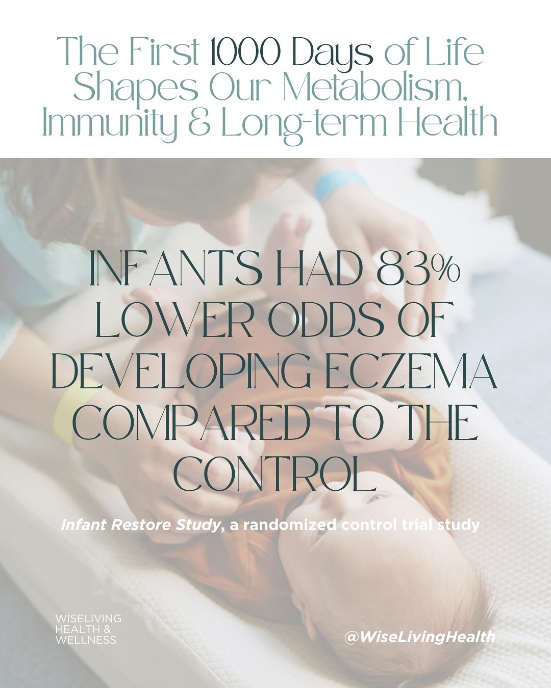 The first 1,000 days of life shape everything&mdash;metabolism, immunity, brain development, emotional regulation and even a child&rsquo;s long-term risk for conditions like eczema.

The Infant Restore randomized control trial 100% supports why I do 