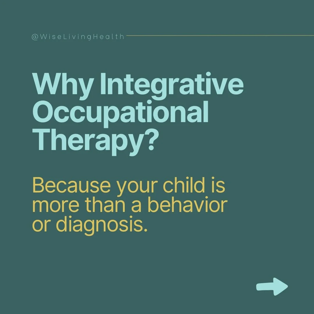 Your child is more than a diagnosis &amp; that&rsquo;s why my approach is different. 

As both an occupational therapist + functional diagnostic nutrition practitioner, I look at the full picture&mdash;not just symptoms &amp; dysfunction. 

Because c