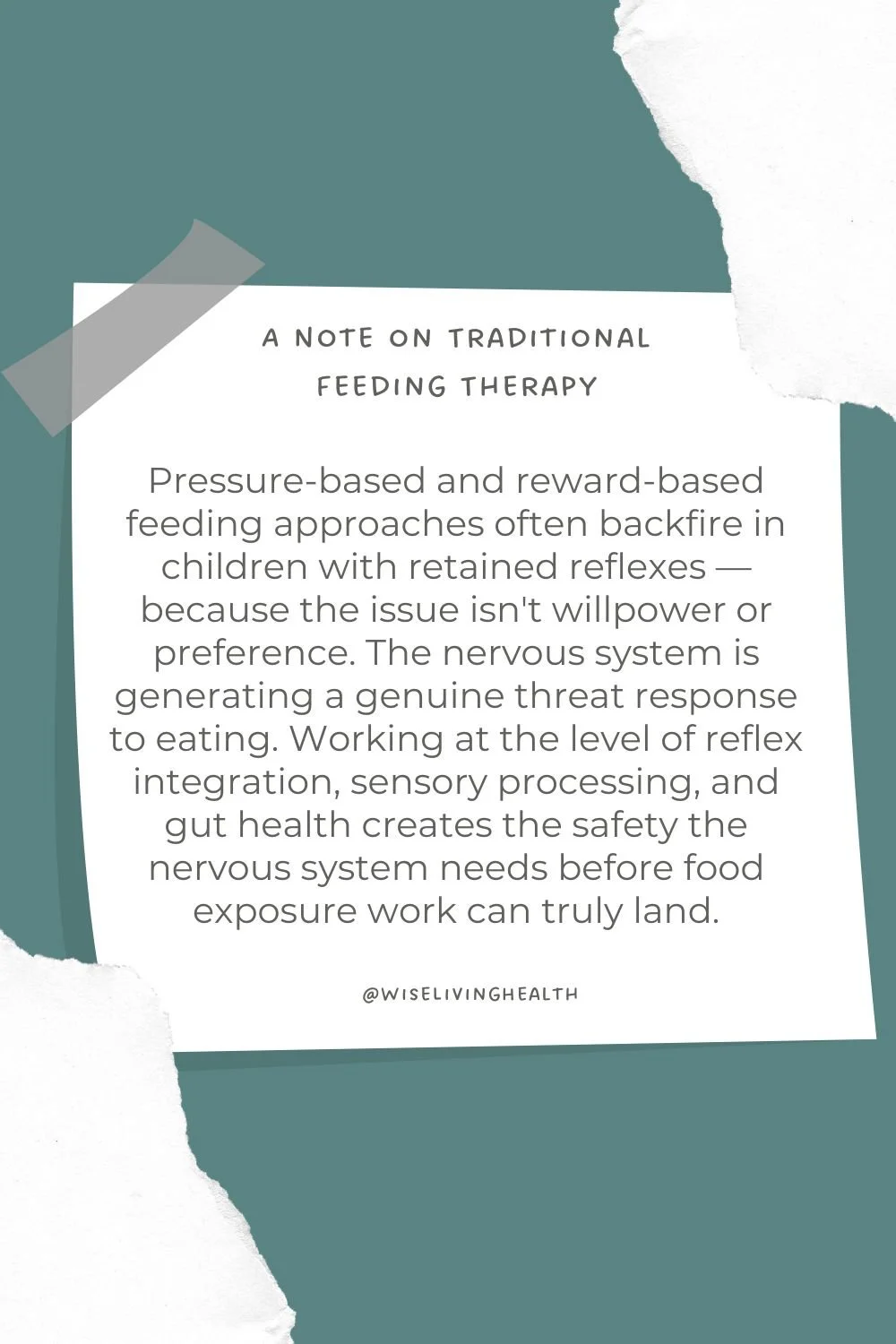 Why traditional feeding therapy fails