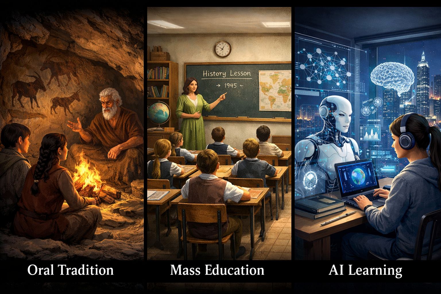 A Brief History of How Humanity Has Always Taught Itself