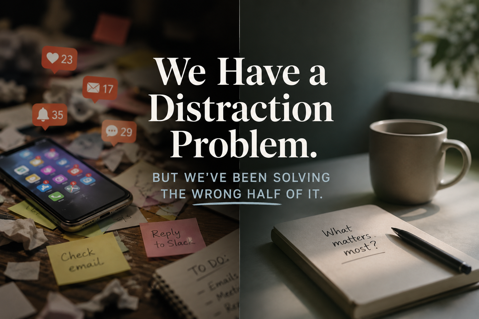 We Have a Distraction Problem. But We've Been Solving the Wrong Half of It.