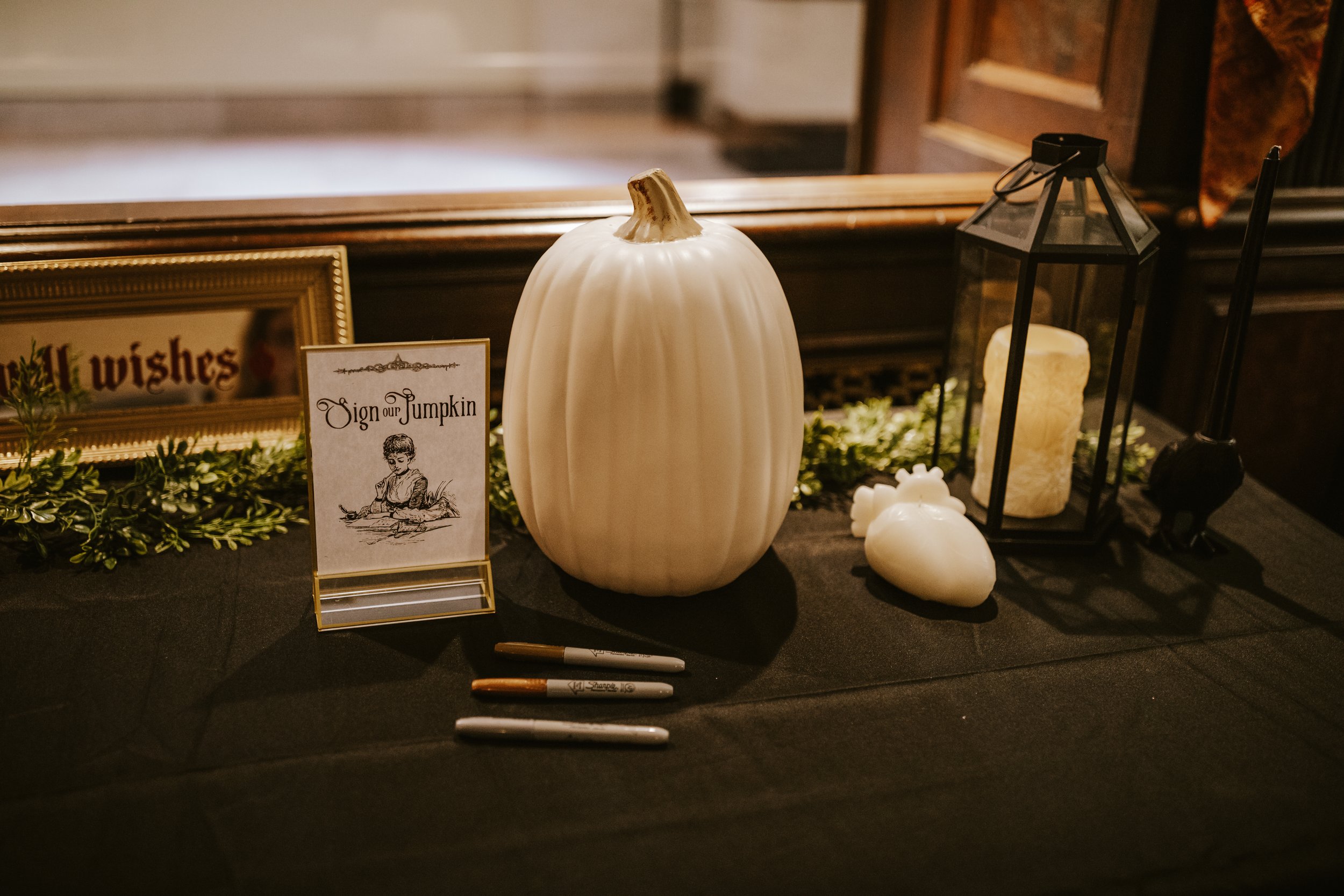 Guest Pumpkin Signing Sign designed by me