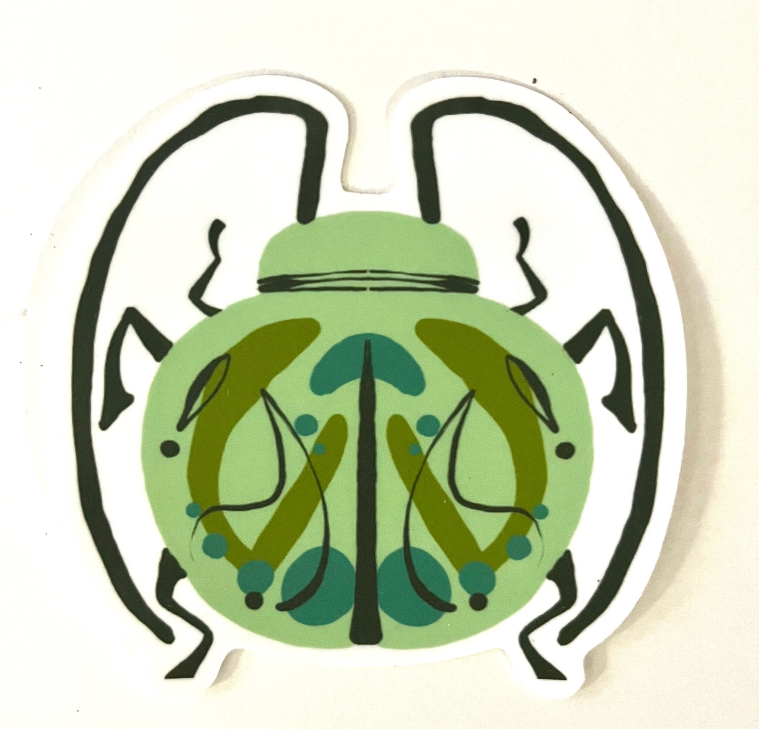 Green bug sticker