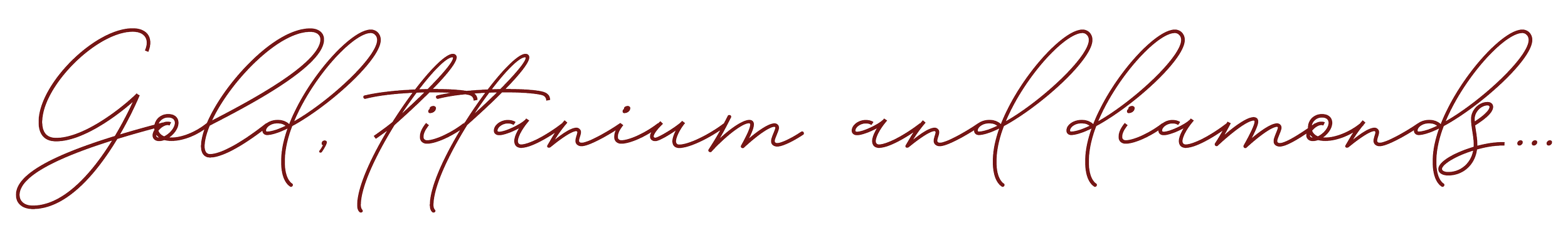 Gold, titanium and diamond jewelry