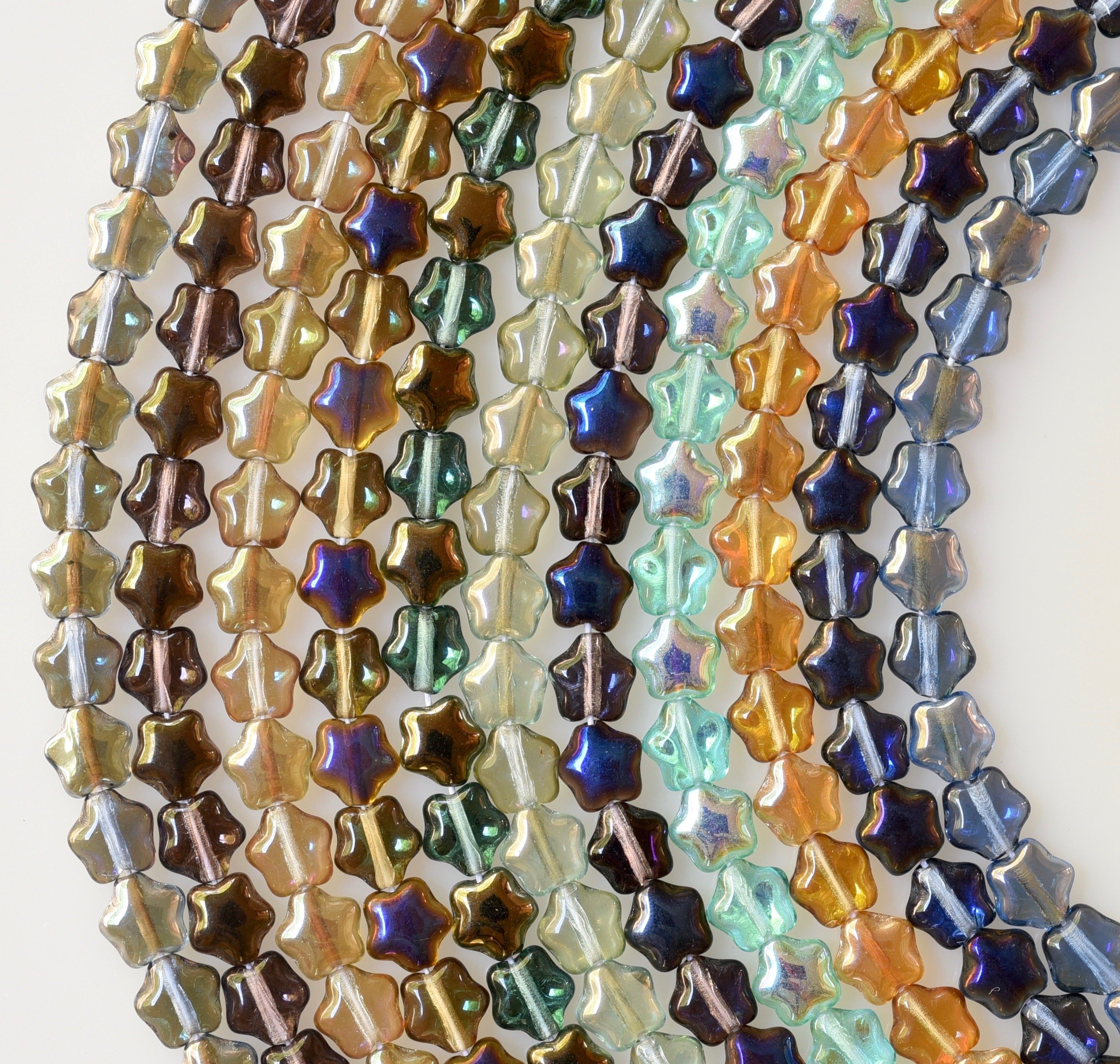 CZ-791 6mm Star beads - 150 beads