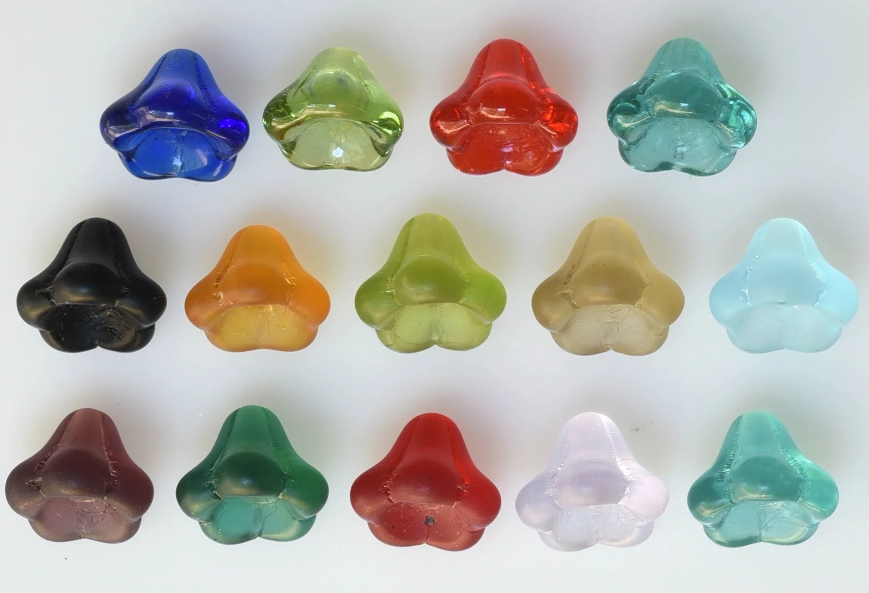 CZ-696 11mm Large Flower Cup beads, matte and shiny colors - 150 beads