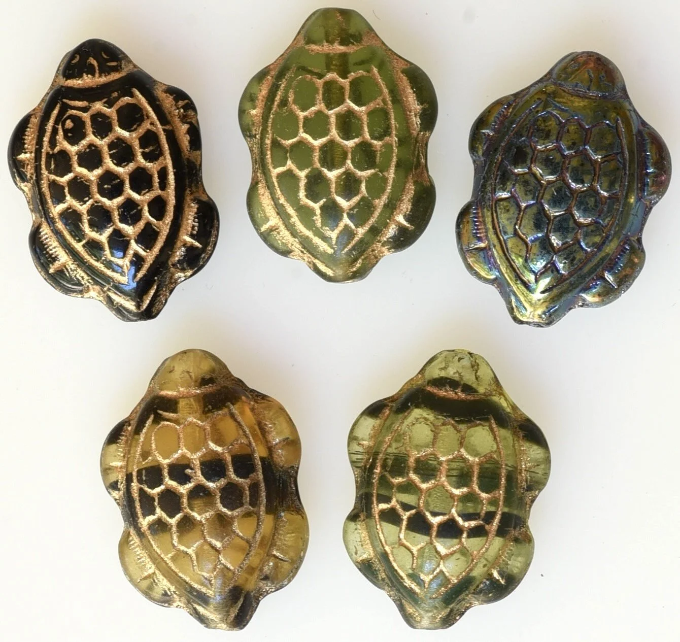 CZ-748 17 x 13mm sea turtle beads - 60 beads