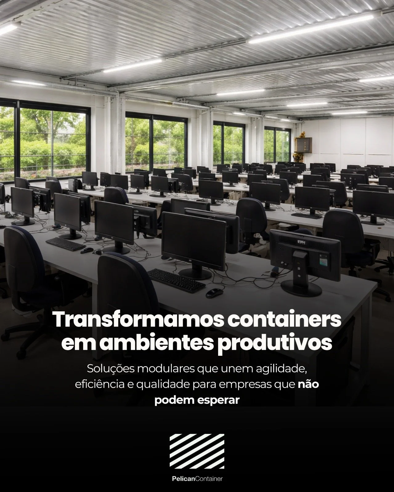 Transformamos containers em ambientes produtivos. 