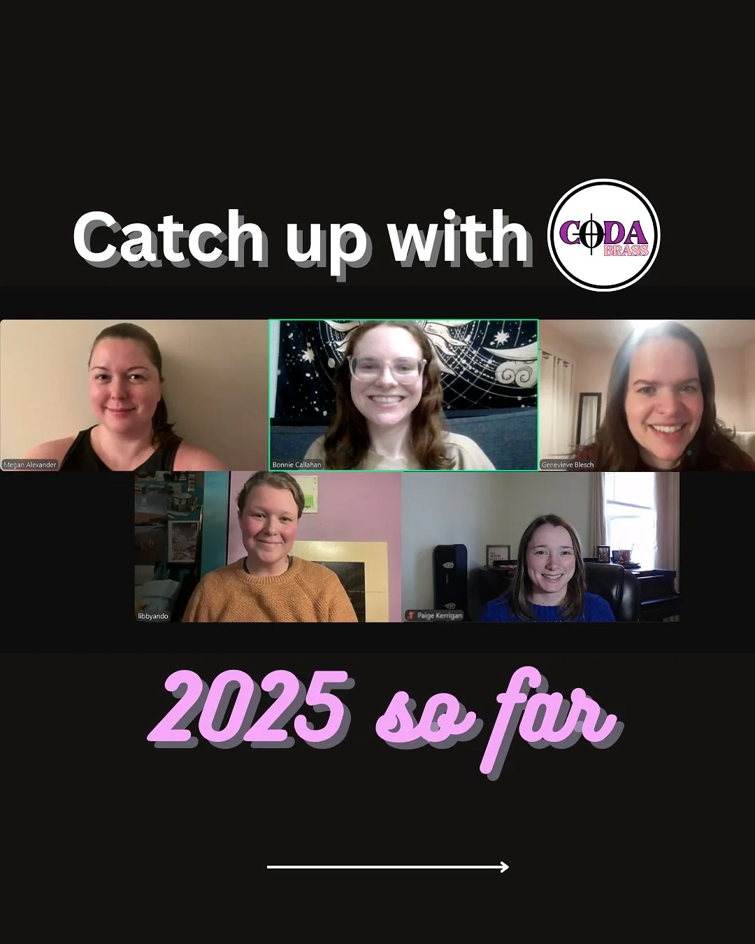 Coda&rsquo;s been busy, so let&rsquo;s catch up!

We&rsquo;ve been hard at work planning projects and getting ready for our next Coda Brass performances, but we&rsquo;ve also had time to reflect on some of our individual highlights. Here are some sna