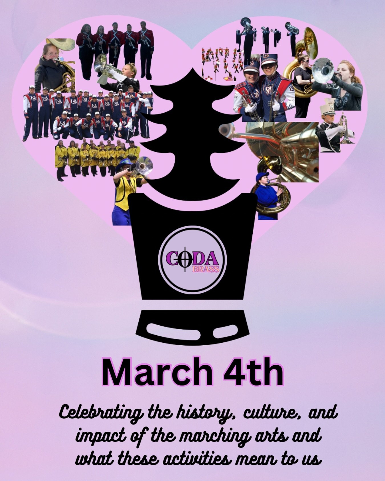 Happy March 4th from Coda Brass!

The marching arts had, and continue to have, an incredible impact on our growth and development as musicians. 

Between drum corps., high school and college marching band, parade performances, and returning to the ba