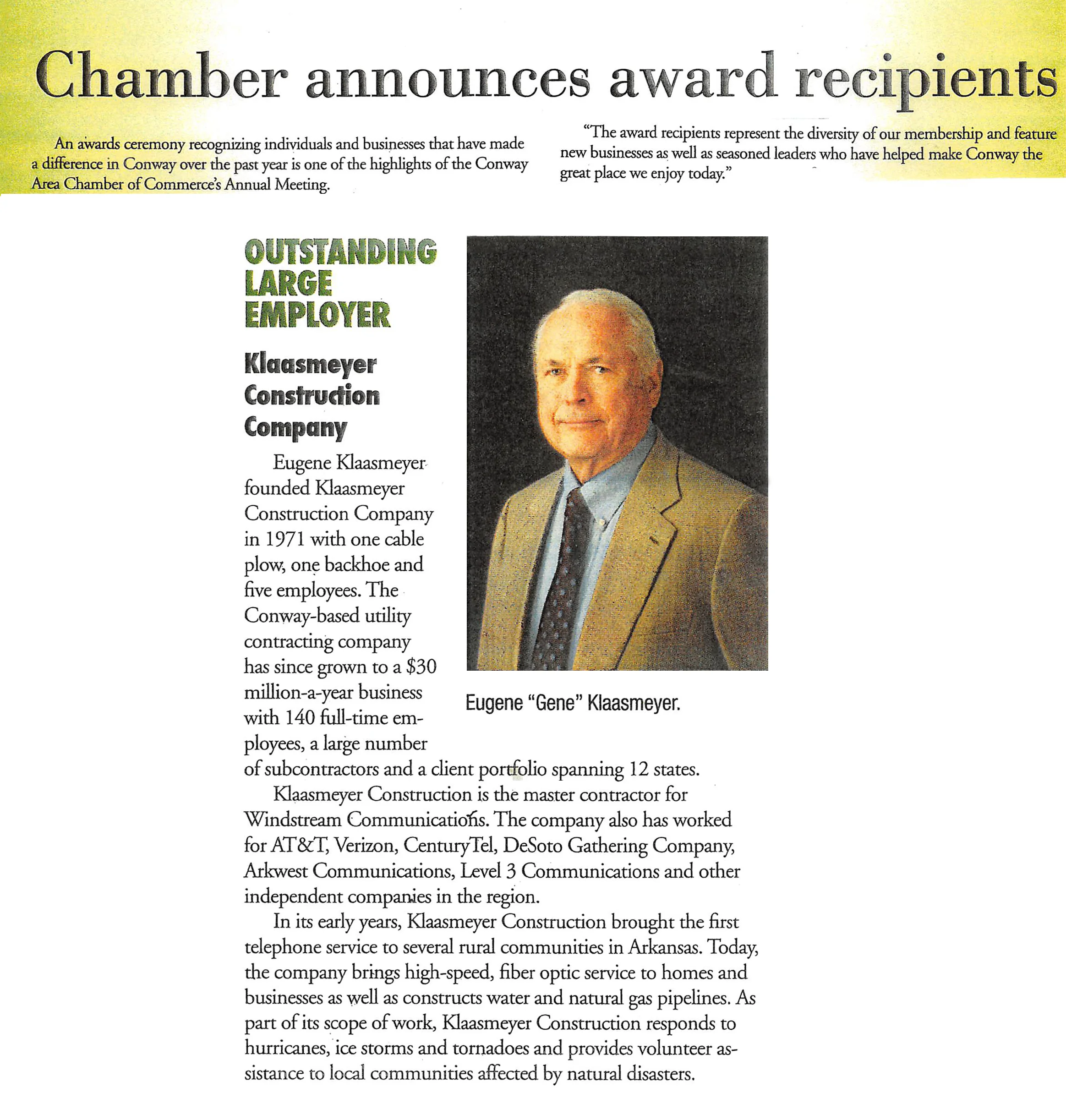 Outstanding Large Employer