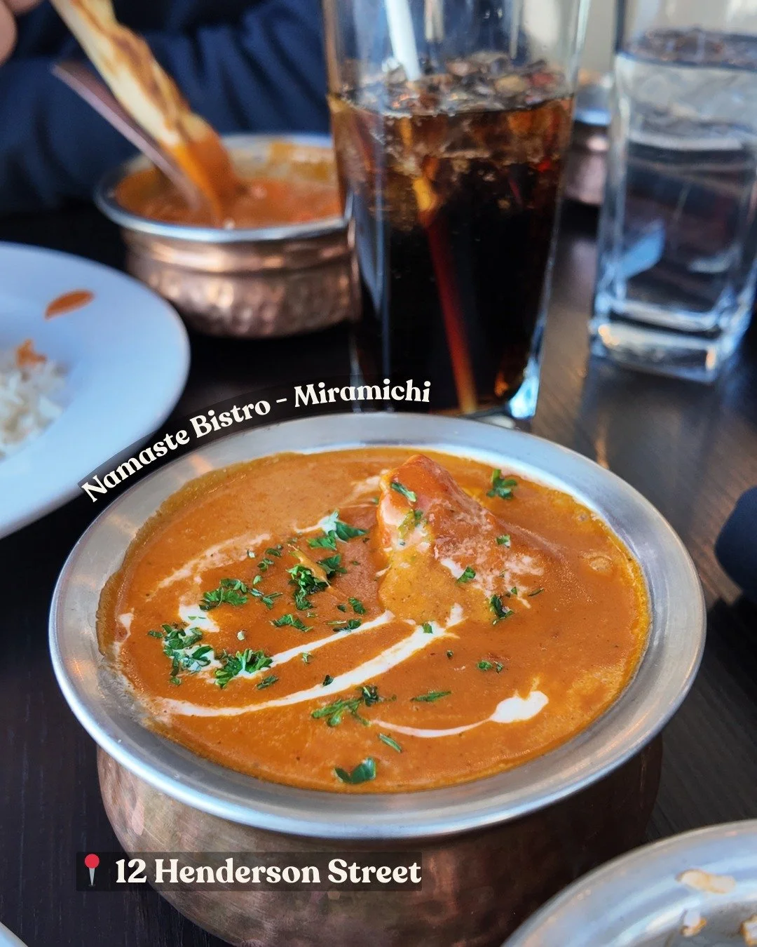 Looking for your next foodie experience in the Miramichi Region?

Namaste Bistro blends authentic Indian flavours with innovative cuisine, handcrafted cocktails, and curated wines.

Add it to your culinary itinerary!
-
&Ecirc;tes-vous pr&ecirc;t pour