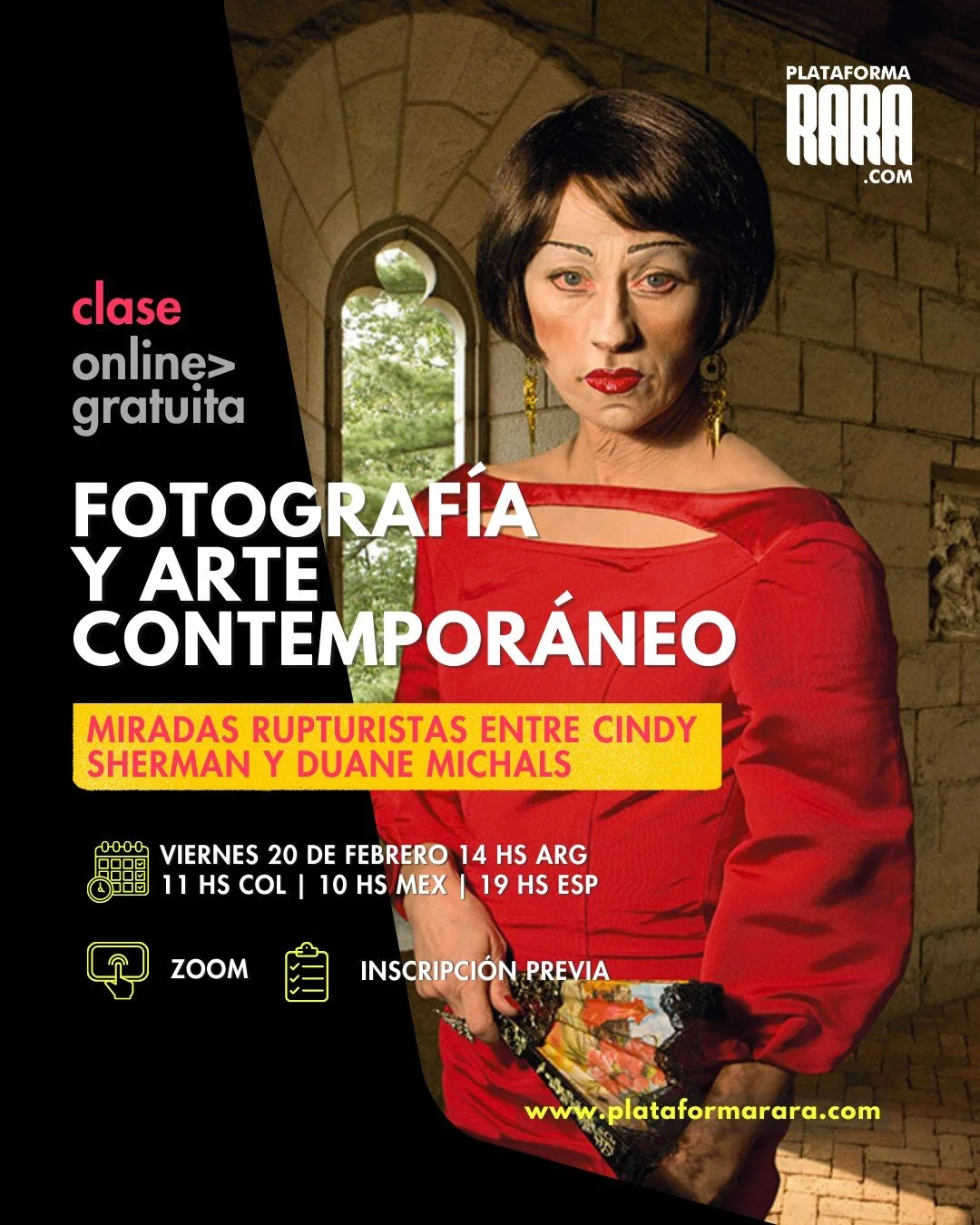 𝐂𝐥𝐚𝐬𝐞 𝐚𝐛𝐢𝐞𝐫𝐭𝐚 𝐠𝐫𝐚𝐭𝐮𝐢𝐭𝐚 ⬇️
𝐌𝐢𝐫𝐚𝐝𝐚𝐬 𝐫𝐮𝐩𝐭𝐮𝐫𝐢𝐬𝐭𝐚𝐬: 𝐝𝐞 𝐃𝐮𝐚𝐧𝐞 𝐌𝐢𝐜𝐡𝐚𝐥𝐬 𝐚 𝐂𝐢𝐧𝐝𝐲 𝐒𝐡𝐞𝐫𝐦𝐚𝐧

Durante mucho tiempo la fotograf&iacute;a fue entendida como una prueba de la realidad: algo que registr