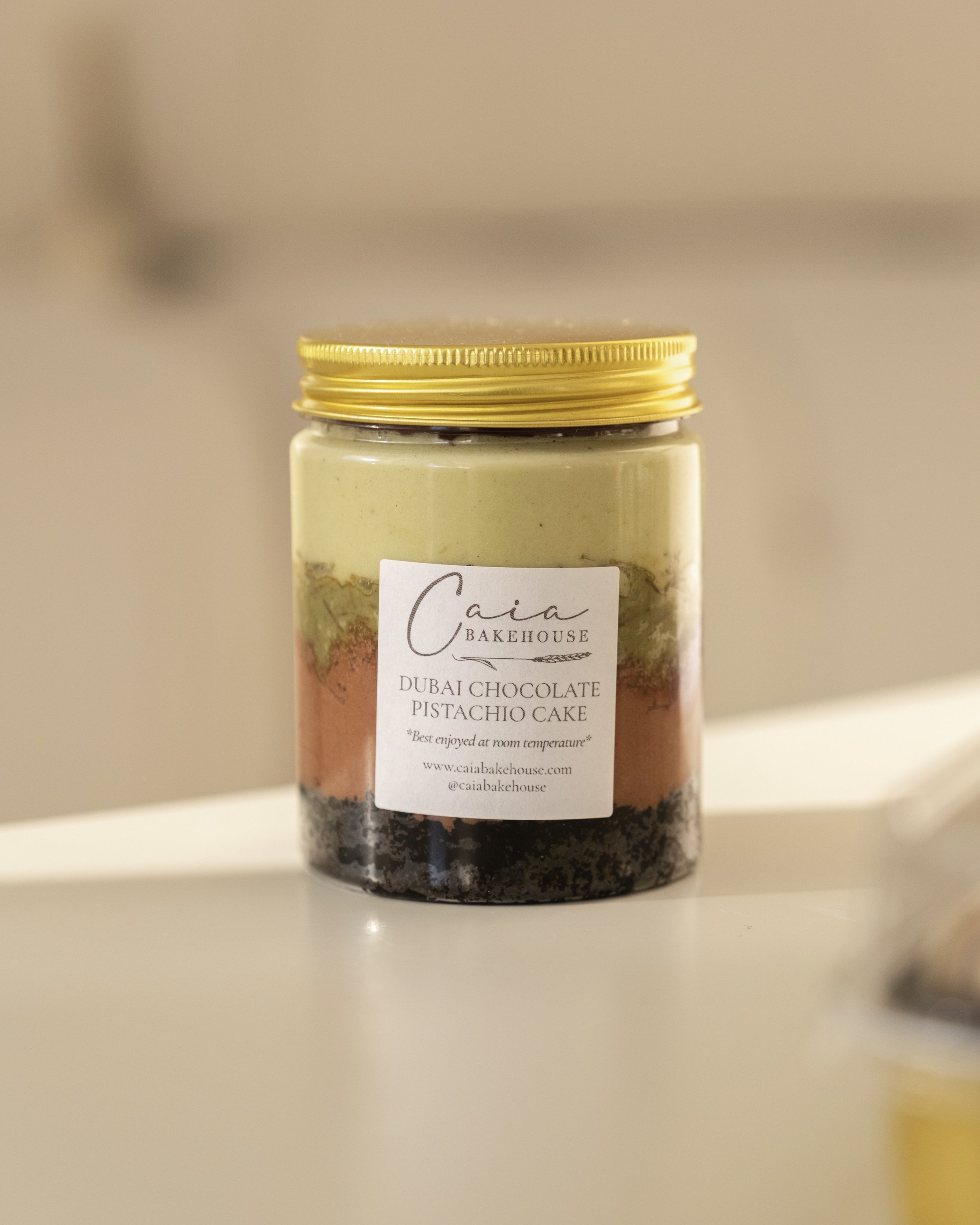 Dubai Chocolate Pistachio Cake Jar