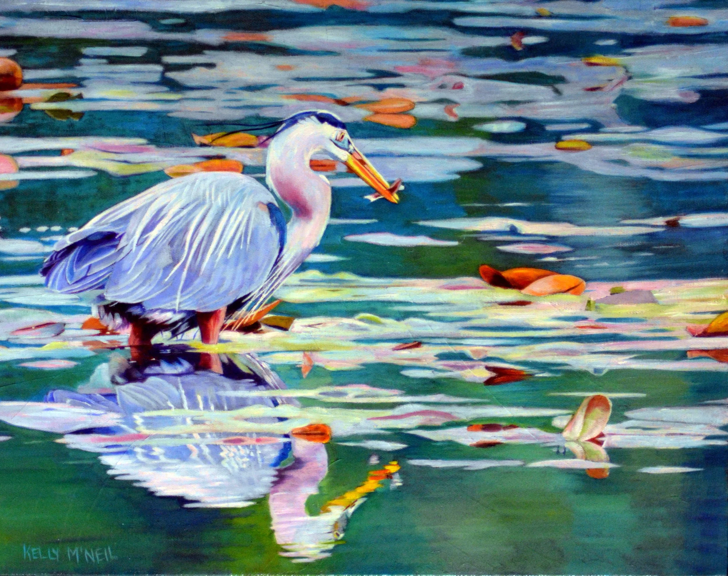  , Great Blue Heron (14X18) OIL   Dragonfly Art Gallery, Orangeville, ON

 SOLD  