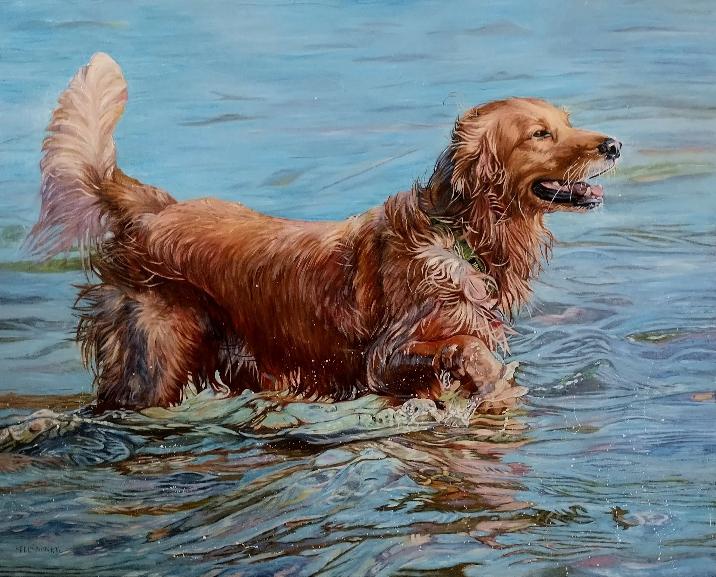  Liquid Amber- Golden retriever (24X30) OIL  Artist's Studio London, ON,

 FOR SALE  