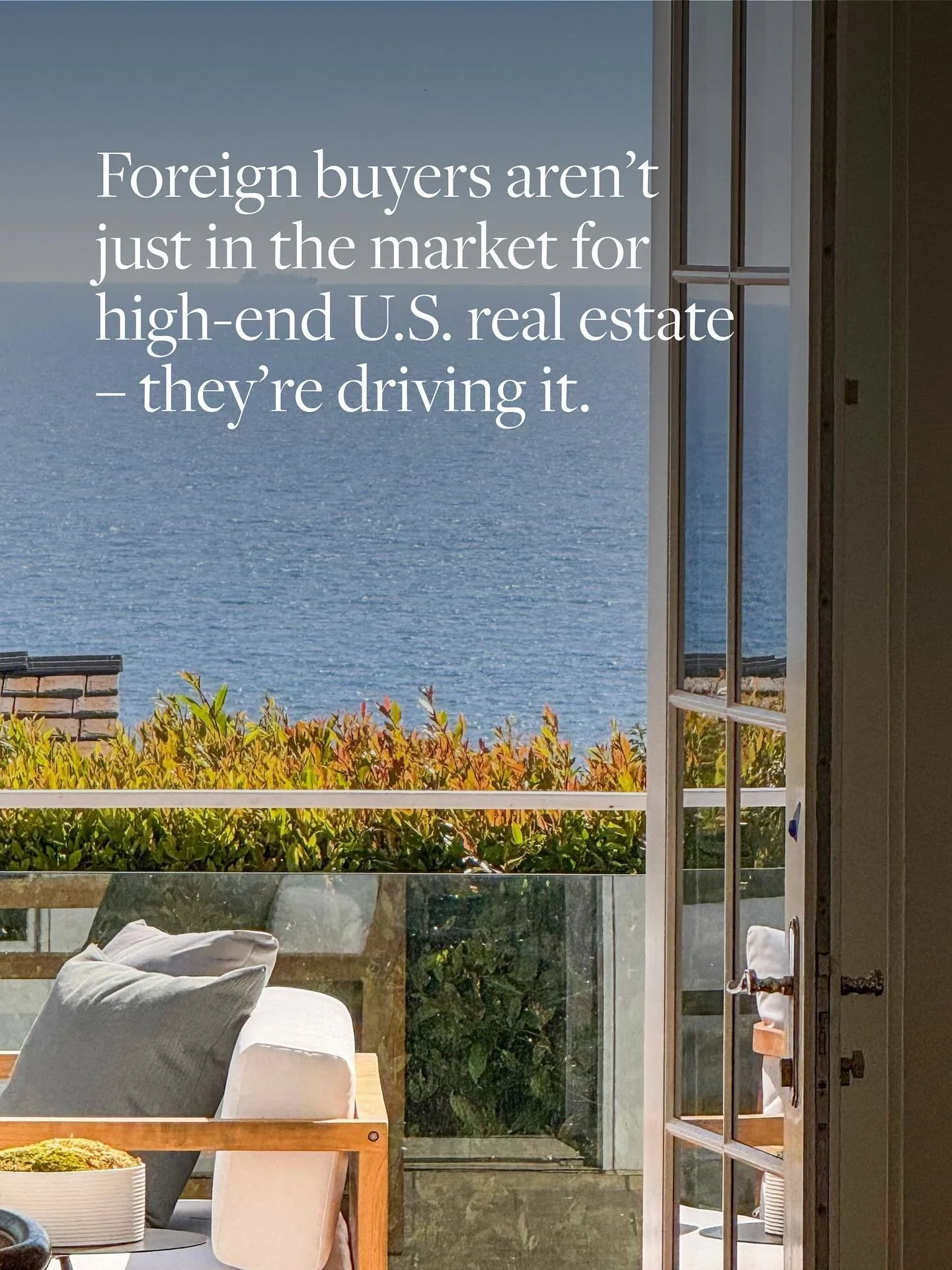 Are overseas buyers in the market for luxury U.S. homes? In short: yes. Overseas buyers bought homes priced at least US$1M at more than twice the rate of U.S. buyers in the year to March 2025, according to analysis by the&nbsp;National Association of