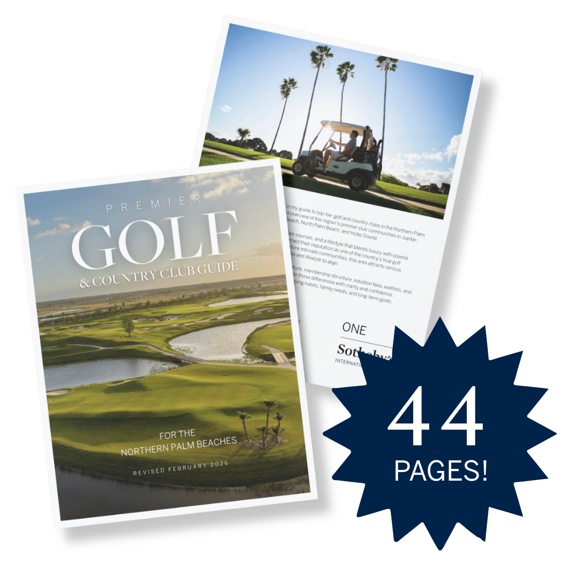 Mockup of 44 page Premier Golf and Country Club Guide