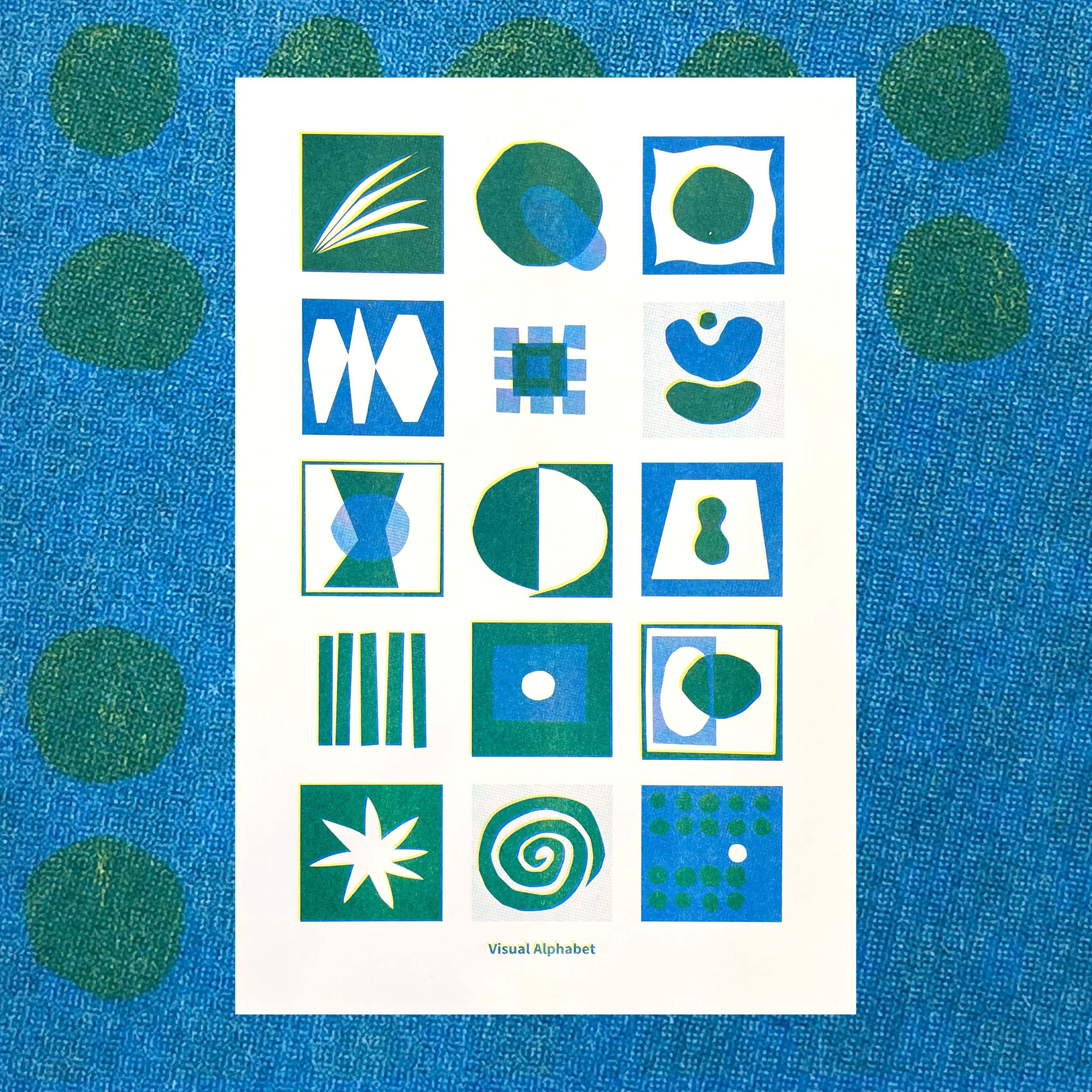 Visual Alphabet Risograph Print