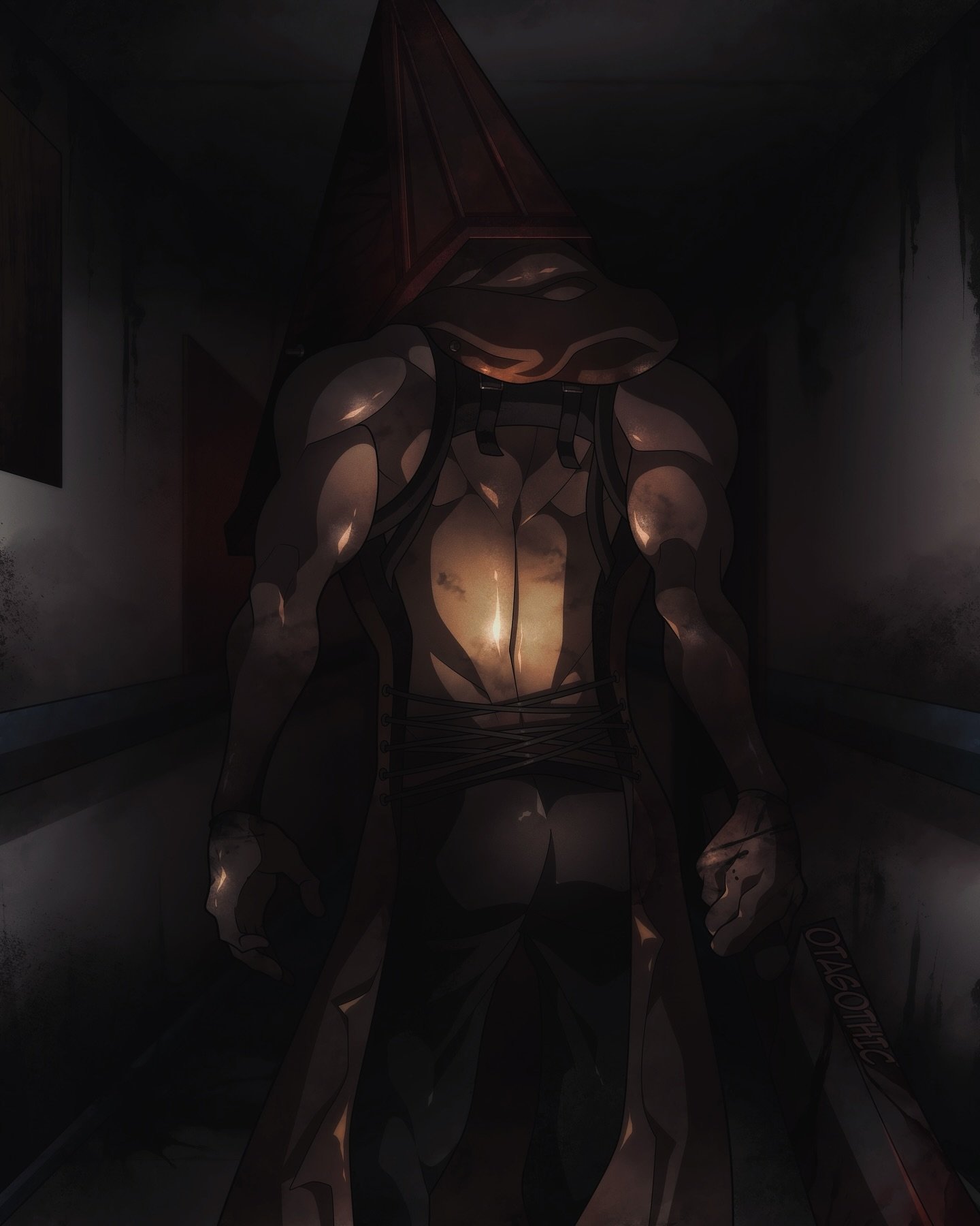 🔺Happy Silent Hill 2 day!🔺🖤 I wanted to draw Pyramid Head&rsquo;s new design for the remake. I&rsquo;m curious to see how it&rsquo;ll turn out and I&rsquo;m eager to play!
