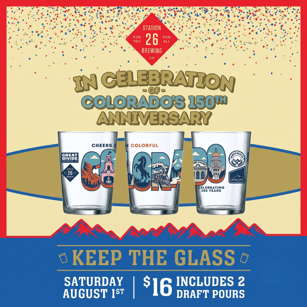 Colorado 150 Anniversary Keep the Glass