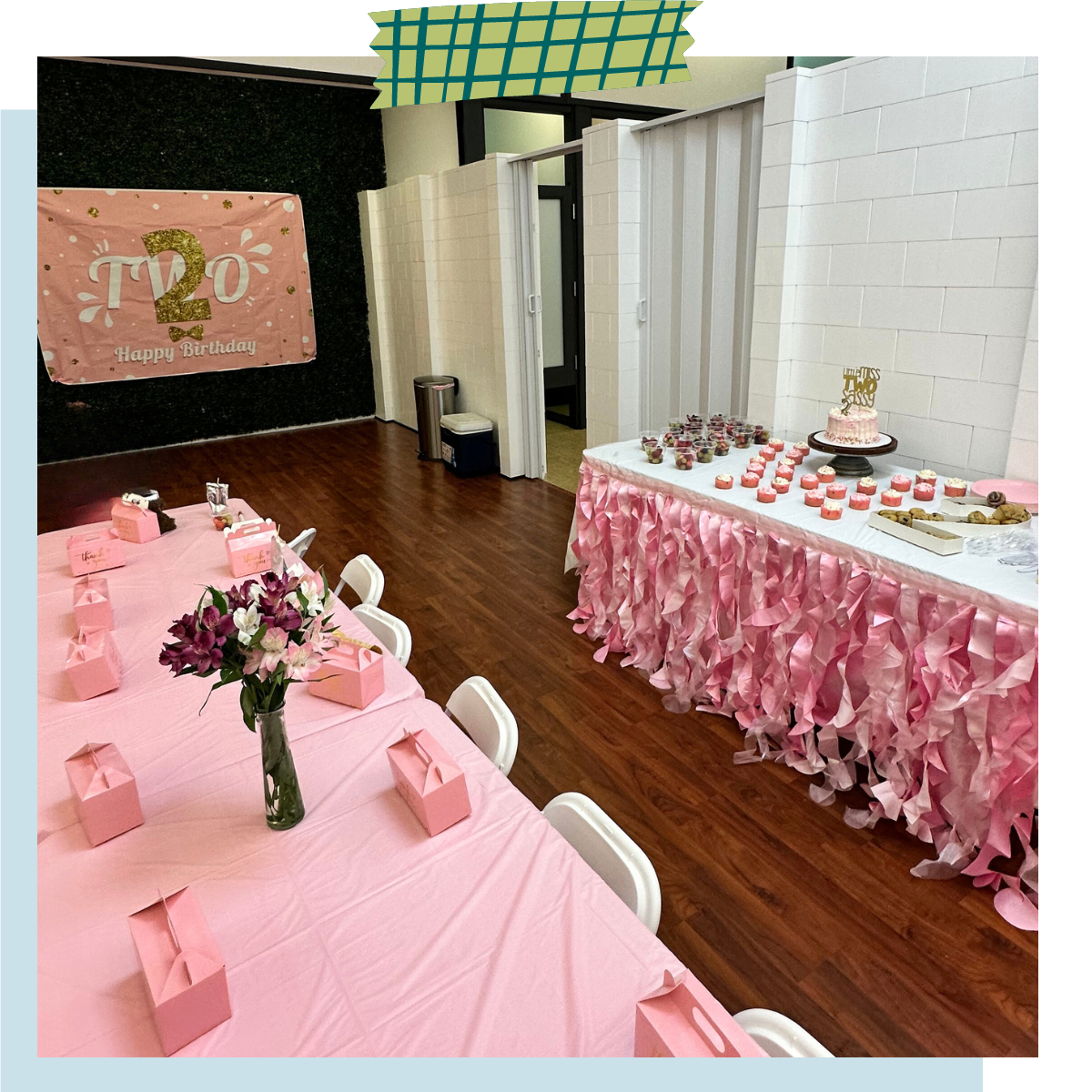 DIY birthday party set up at Lake Havasu indoor playground