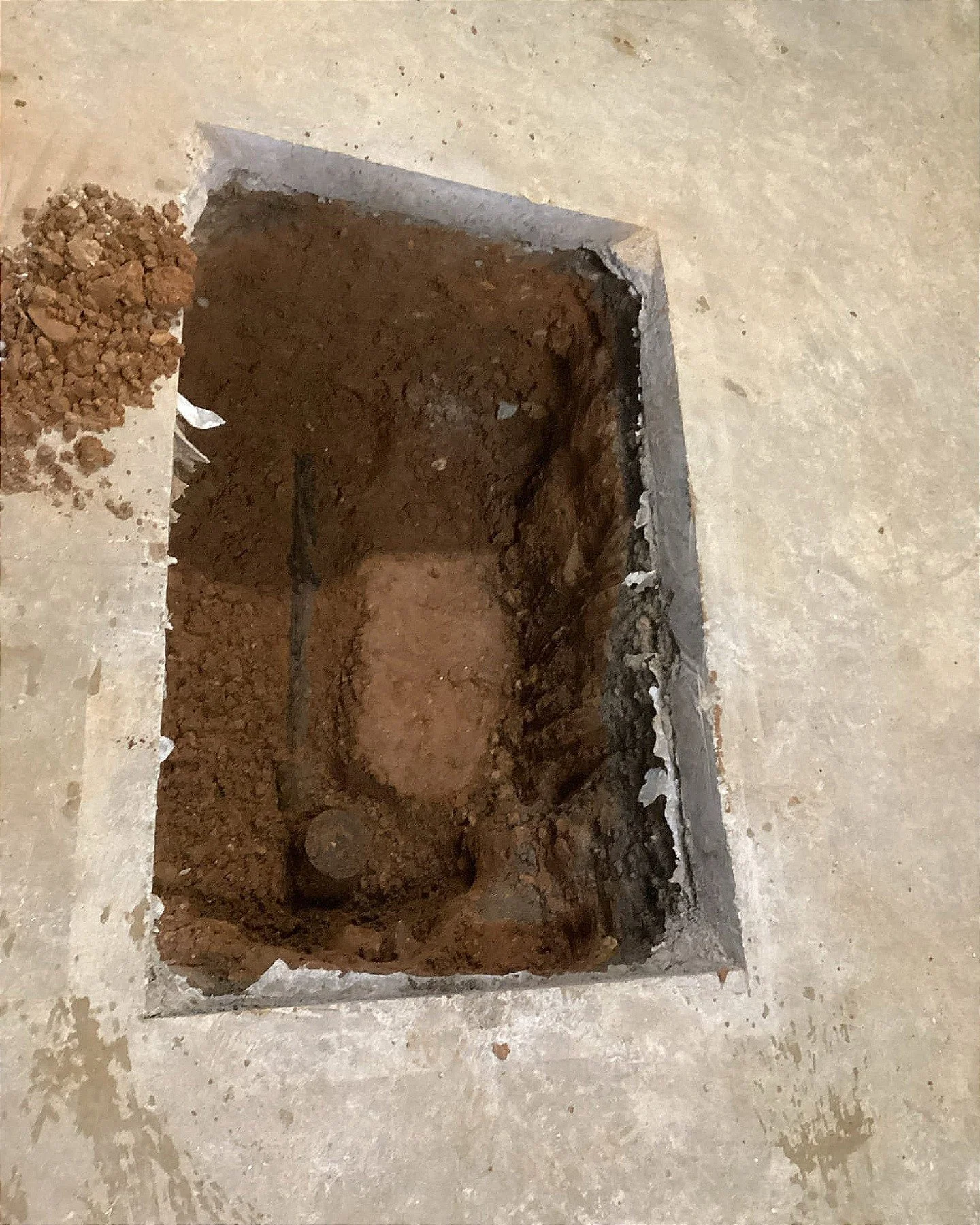 Sometimes fixing the problem means getting down to the root of it — literally! Our team brought out the jackhammer to expose a damaged sewer line under the slab, made the repair, and will repour the slab to grade once everything’s flowing