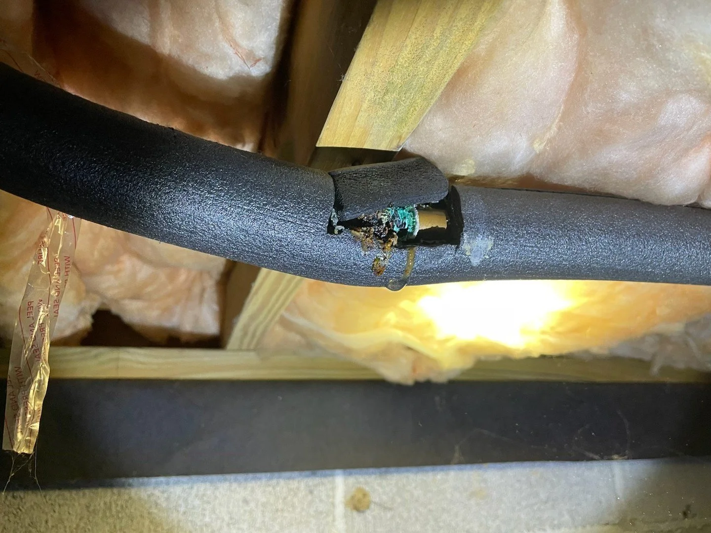 Leak in the Crawlspace? Yep&hellip; We Found It. Sometimes the hardest part of plumbing isn&rsquo;t the repair&mdash;it's finding the leak hiding under layers of insulation in a crawlspace that looks like it was designed by a raccoon with a construct