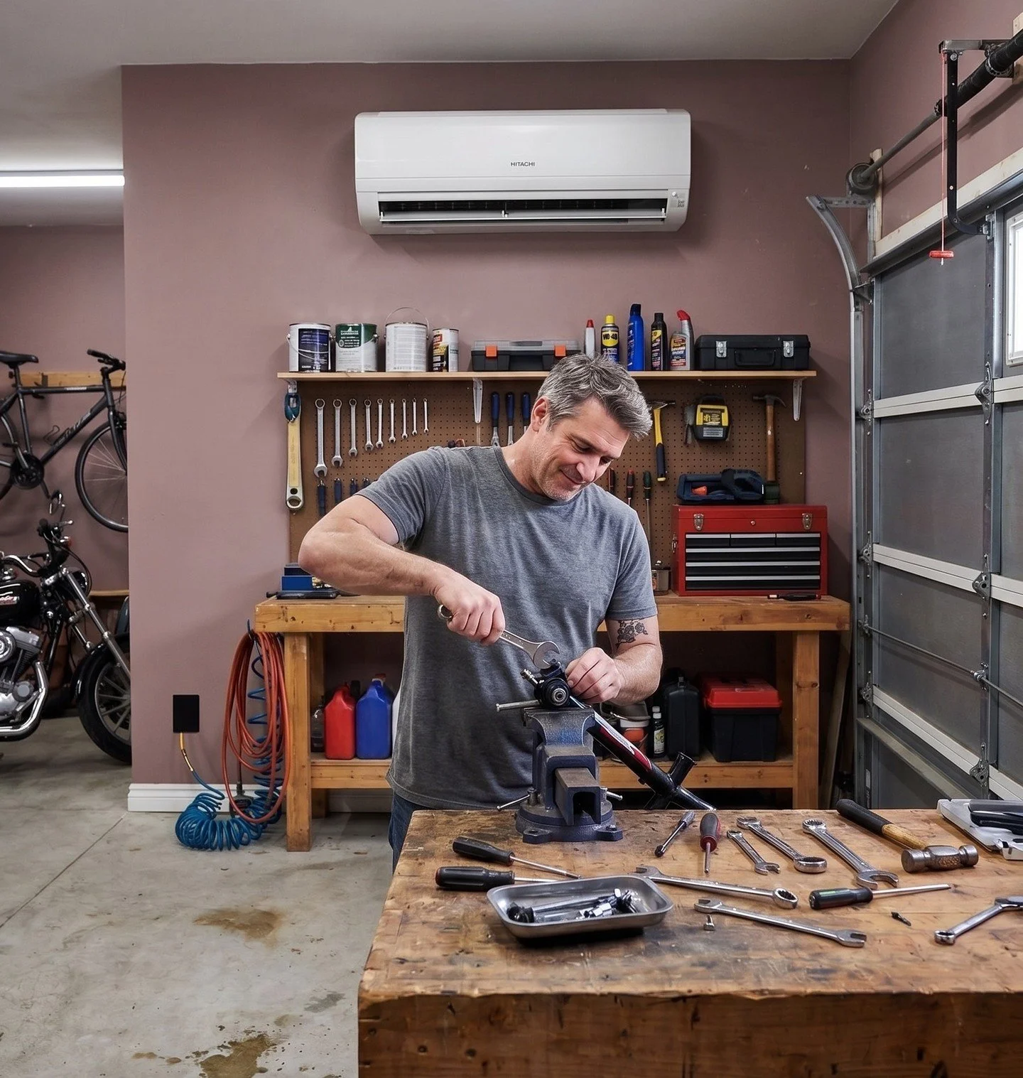 Be honest&hellip; the garage stopped being about parking years ago.
Cool it properly with a mini split.

Not sure what that is? Check it out and be amazed!
https://www.sandersplumbinghvac.com/mini-split-systems-little-rock-arkansas

#SandersPlumbingH