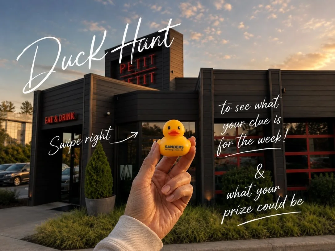 Little Rock&hellip; the duck is back on the move 👀🦆

Round three of The Great Duck Hunt is happening THIS Saturday, and our giant duck will be hiding at another iconic Little Rock location from 10am&ndash;3pm. 

Here&rsquo;s how it works: 
Clue is 