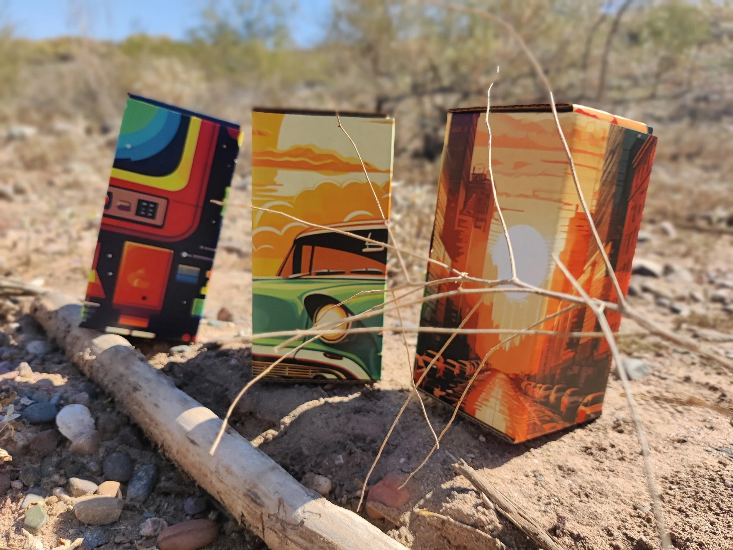 ResQ home recycling boxes in the desert