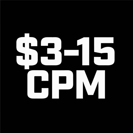 Three to fifteen dollar CPM stat animation
