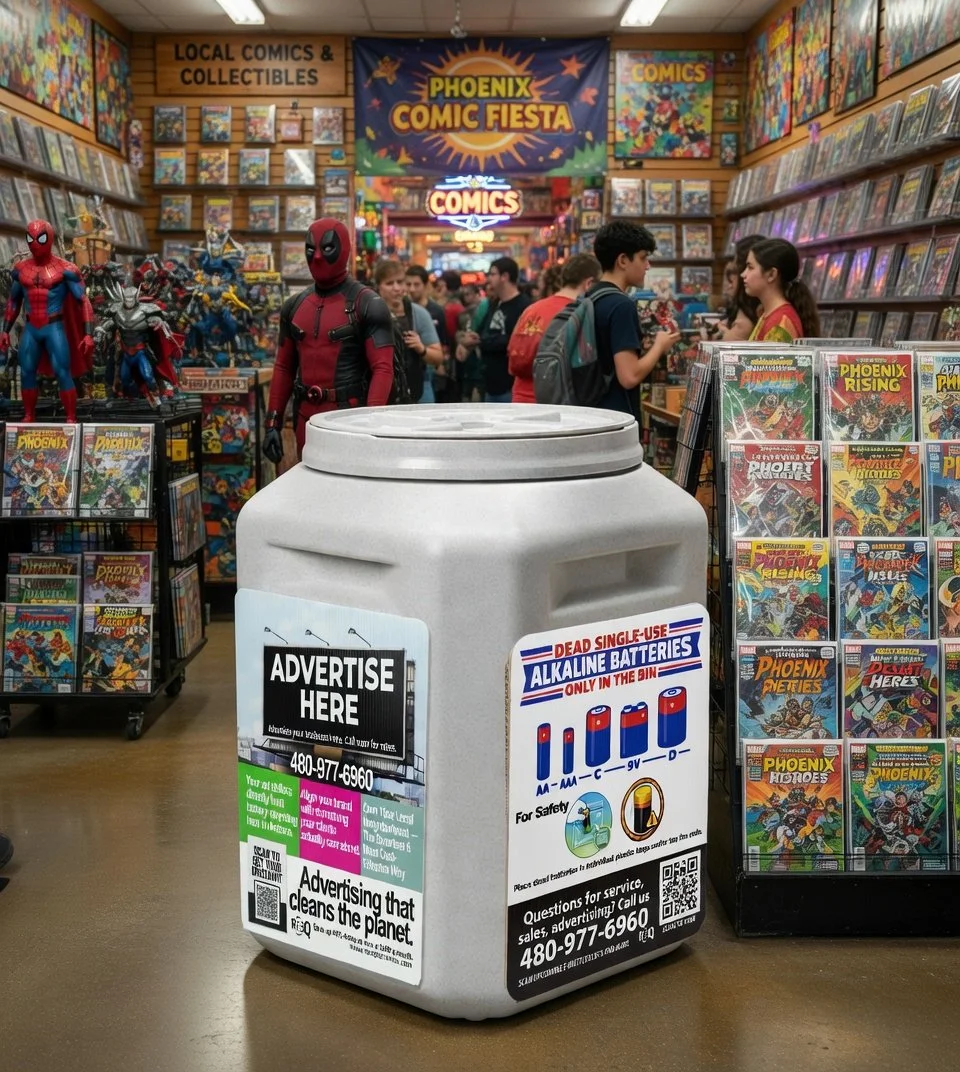 ResQ bin hosted inside a comic store in Phoenix