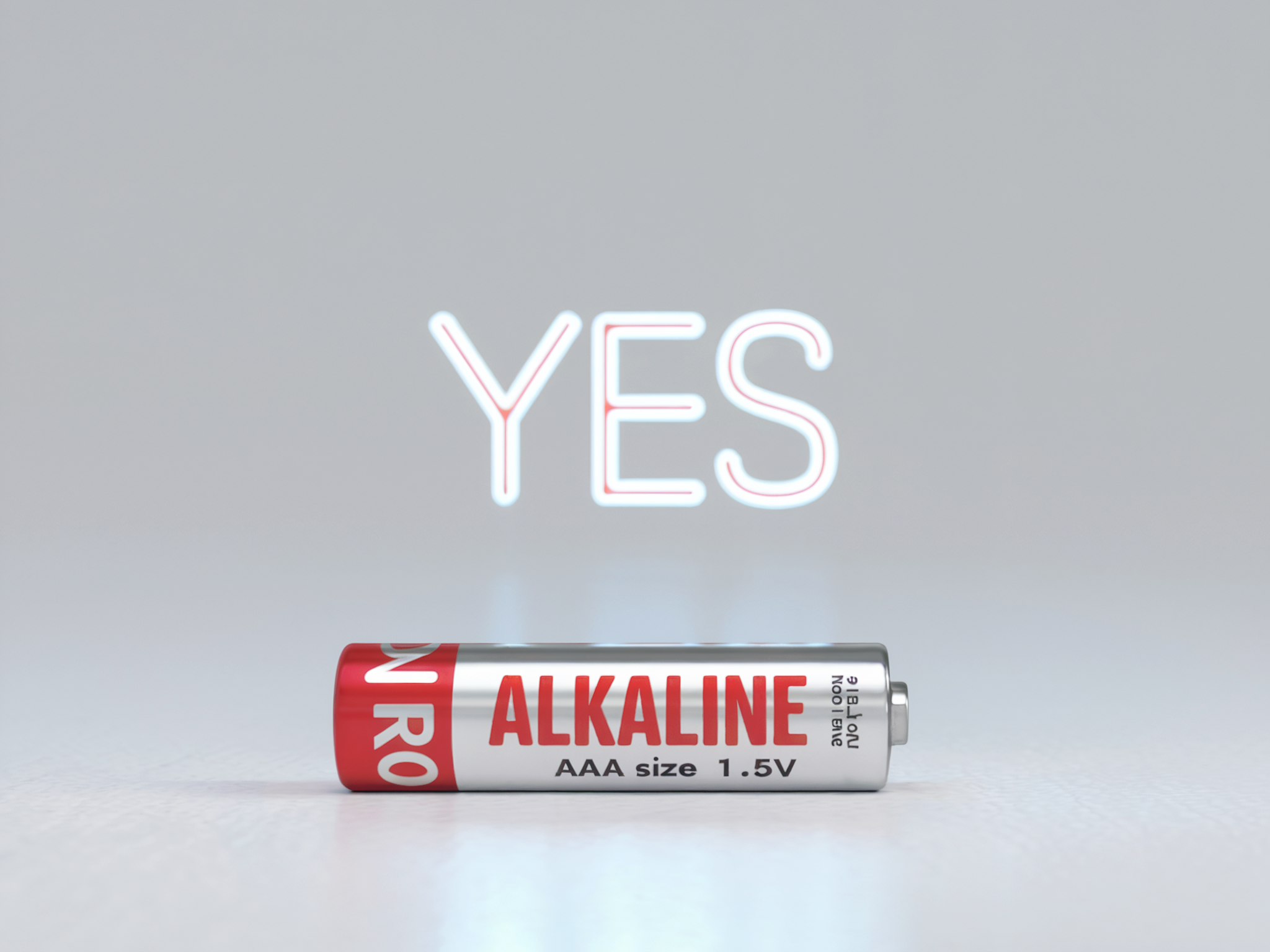 Single alkaline AAA battery example