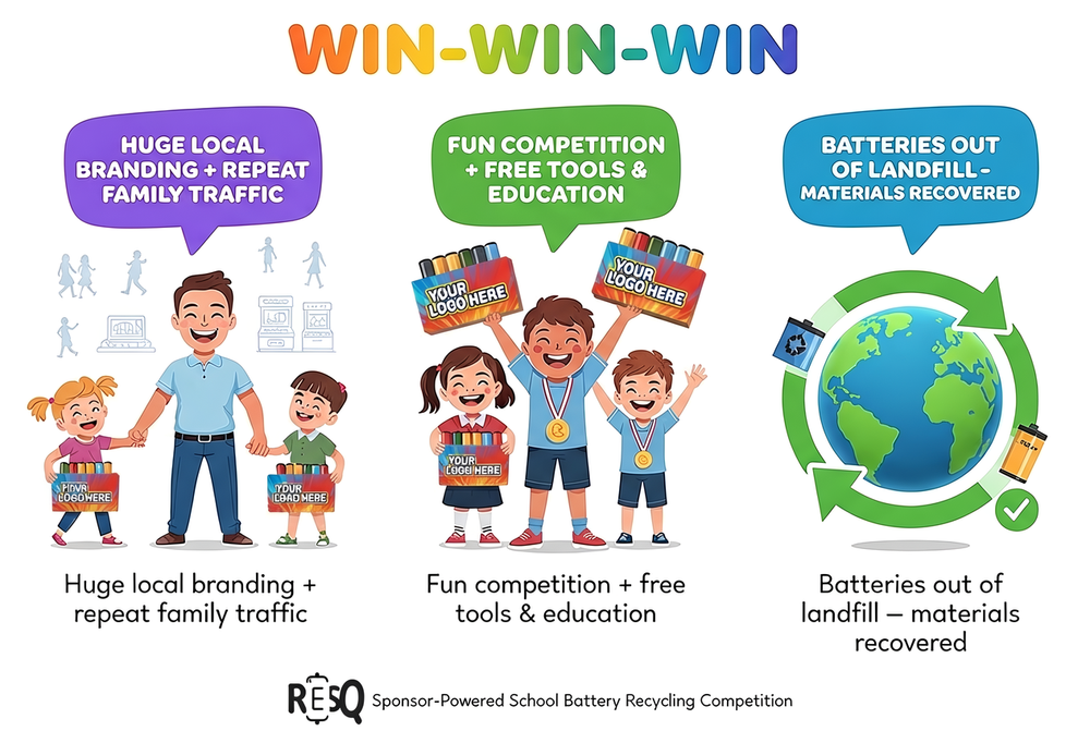 Battery Quest win-win-win program guide graphic