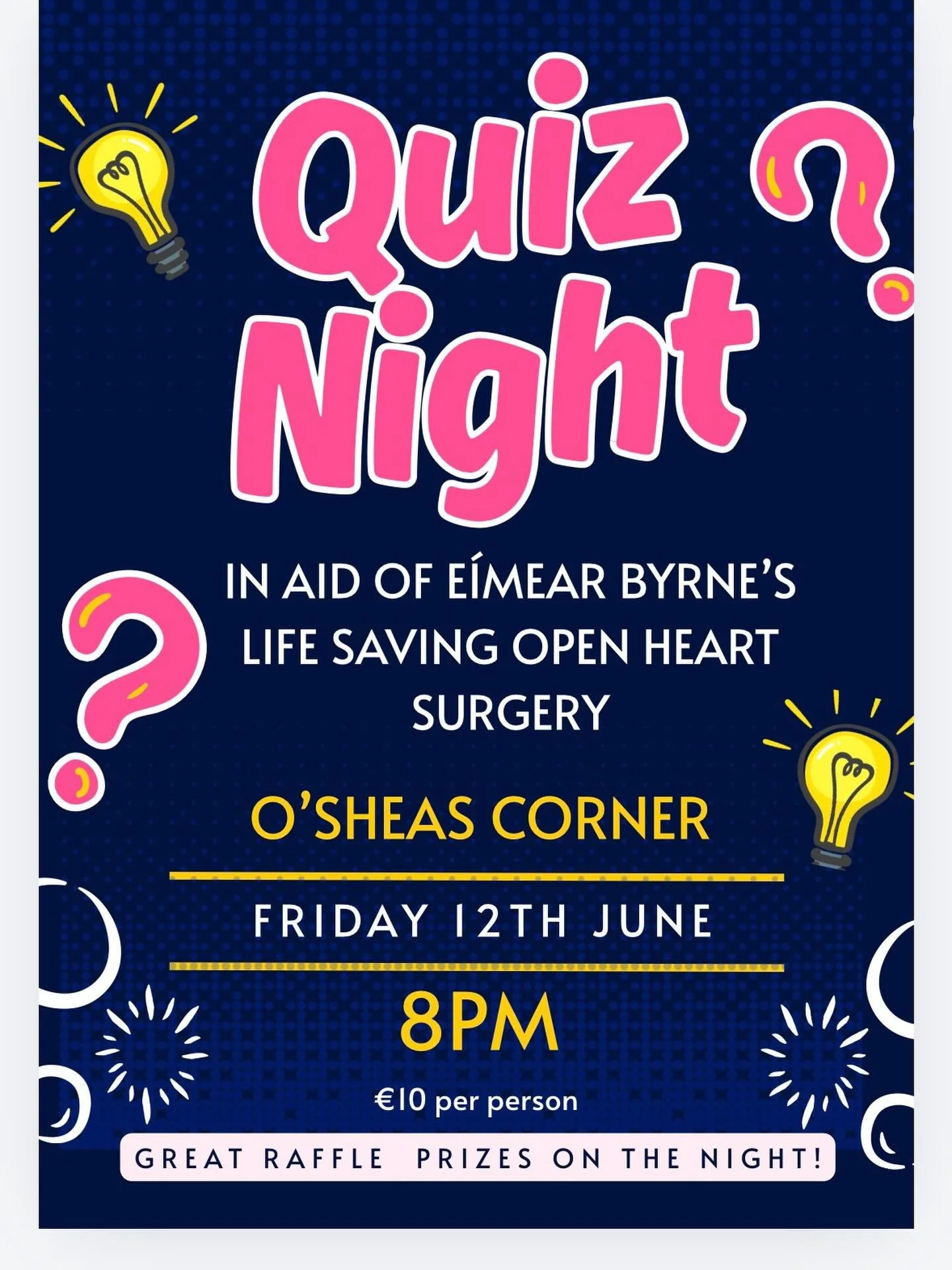 Tr&aacute;th na gCeist! Please join us next Friday in @osheascorner for a great night, all in aid of  @eimear_byrne1 @eimearscampaign