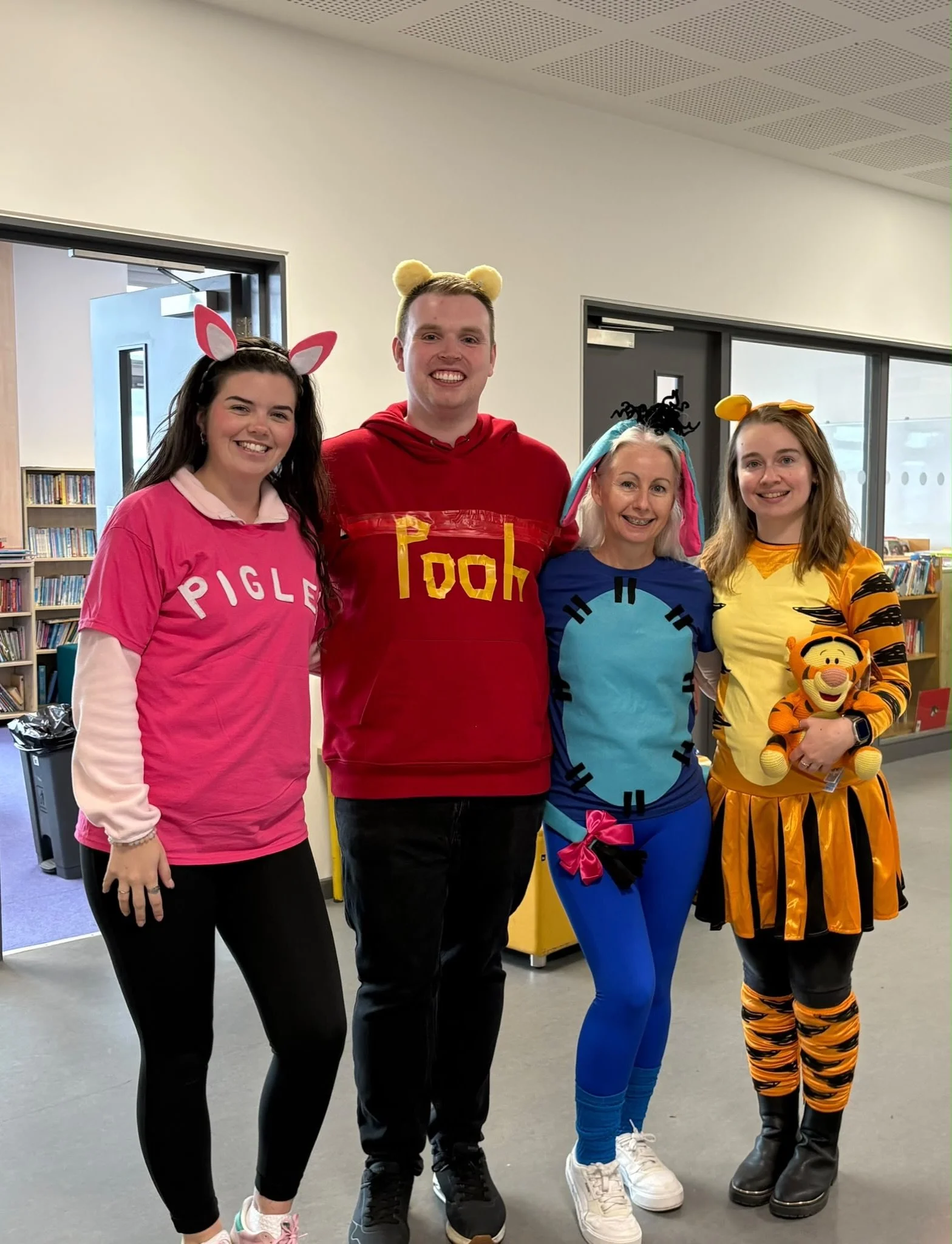 Sos tuillte i gCoill C&eacute;ad Acra ag na baill foirne seo🍯

A well deserved break in the Hundred Acre Wood for these staff members 🐷🧸🫏🐯