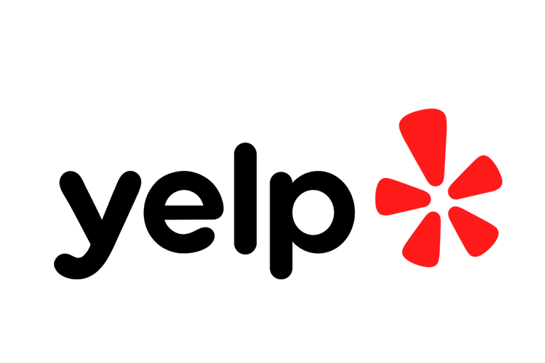 Yelp reviews logo showcasing 5‑star customer ratings for Designed With Aloha Hawaii event design and branding services