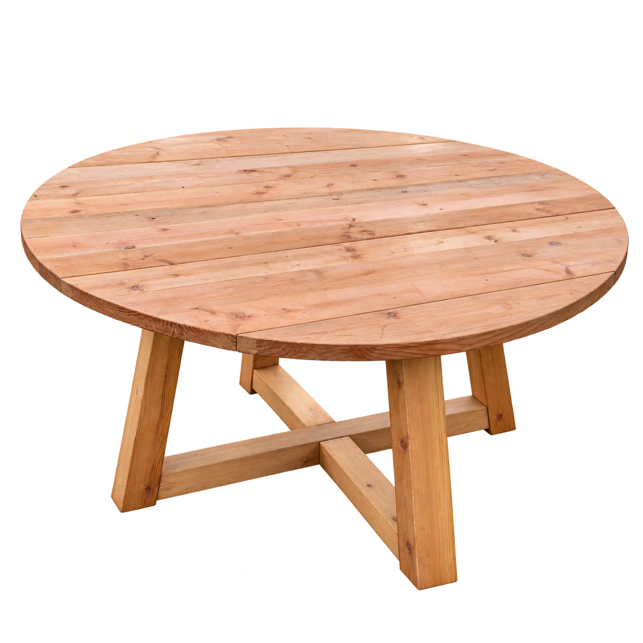 Round natural-wood dining table cutout-3.webp