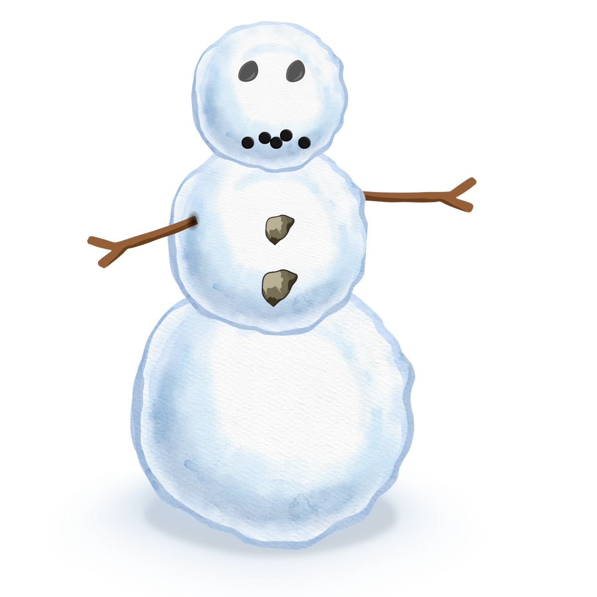 Snowman with a missing carrot nose from My Snowman Needs a Nose!