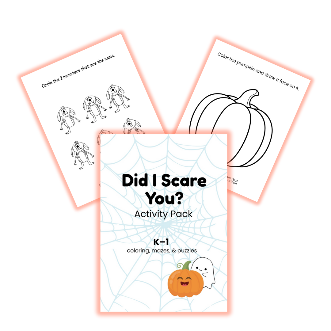 Cover of Free Did I Scare You Activity pack with two examples