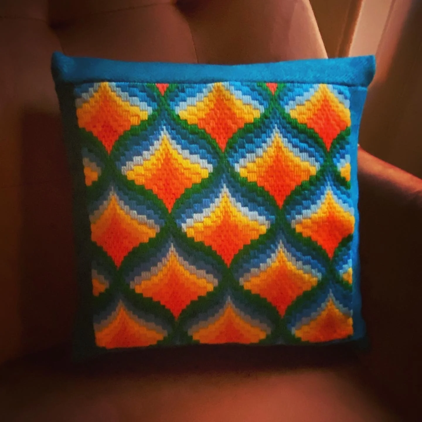 Bargello cushion