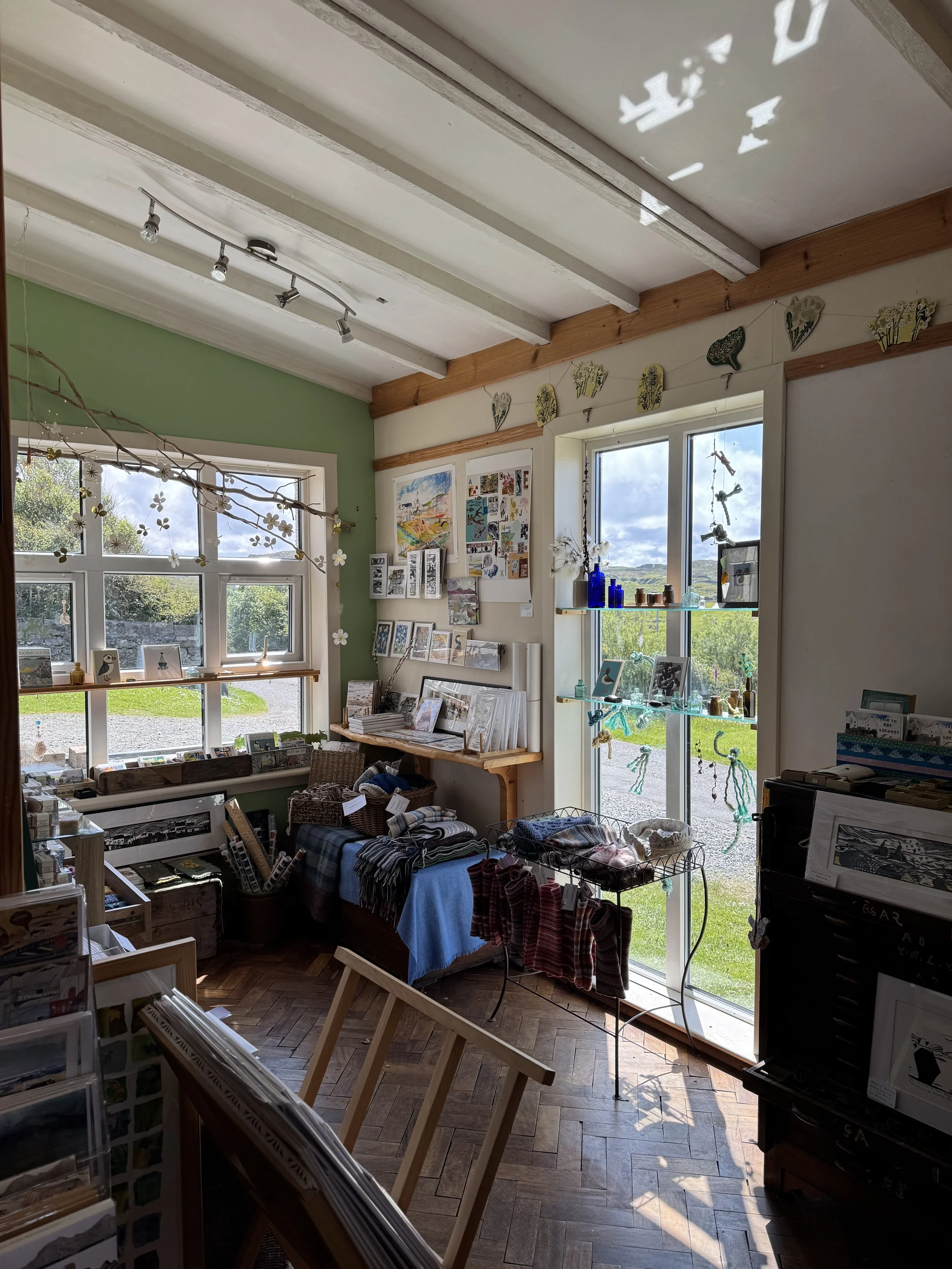 Inside the Blue Pig gallery shop