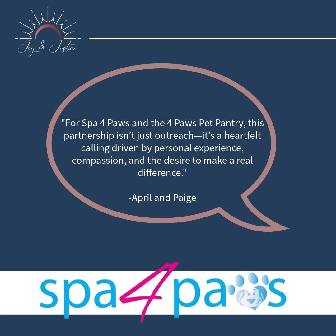 Spa4Paws has been a dedicated business part of Joy &amp; Justice for several years and a staple in our community for decades! We are honored that they would choose to partner with us!