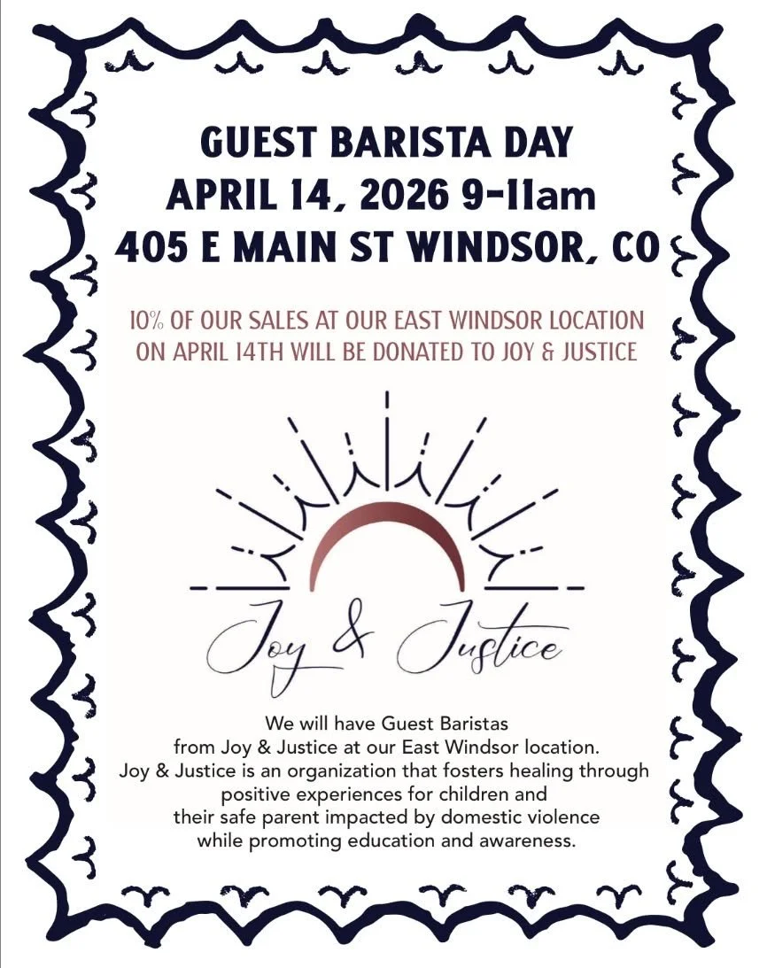 We&rsquo;re honored to be chosen as Guest Baristas at The Human Bean! ☕💙

Join us on April 14th&mdash;10% of all proceeds for the entire day will be donated to Joy &amp; Justice.

We&rsquo;ll be there from 9&ndash;11 AM, so come grab a drink, say hi