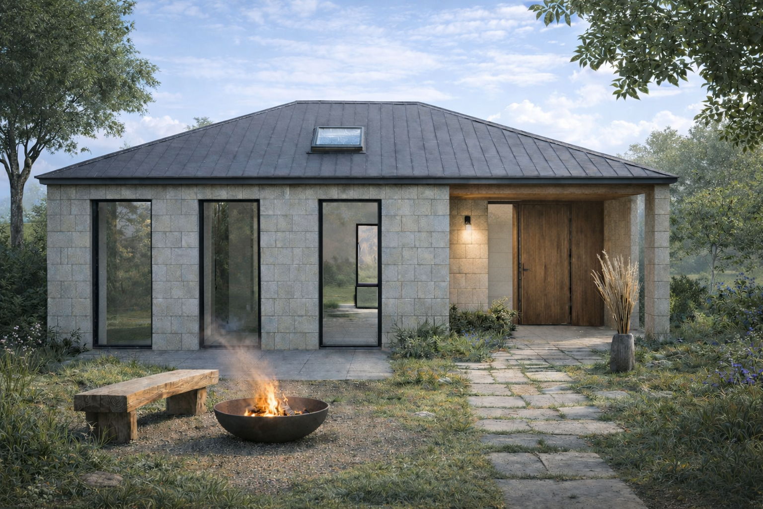 A modern single-story ADU in Ojai
