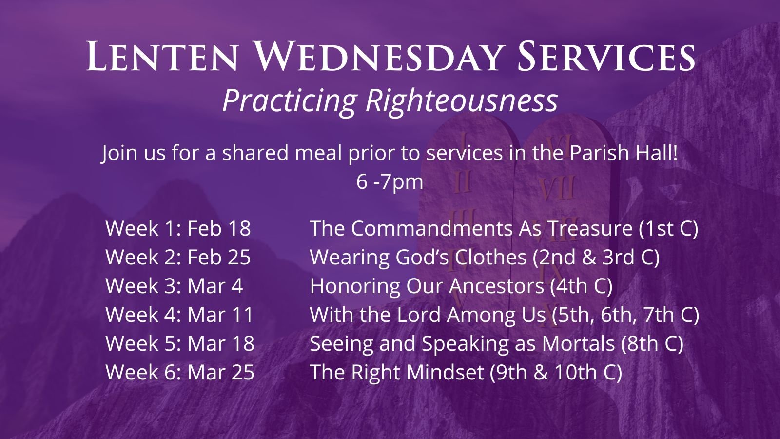 Lenten Dinner and Service