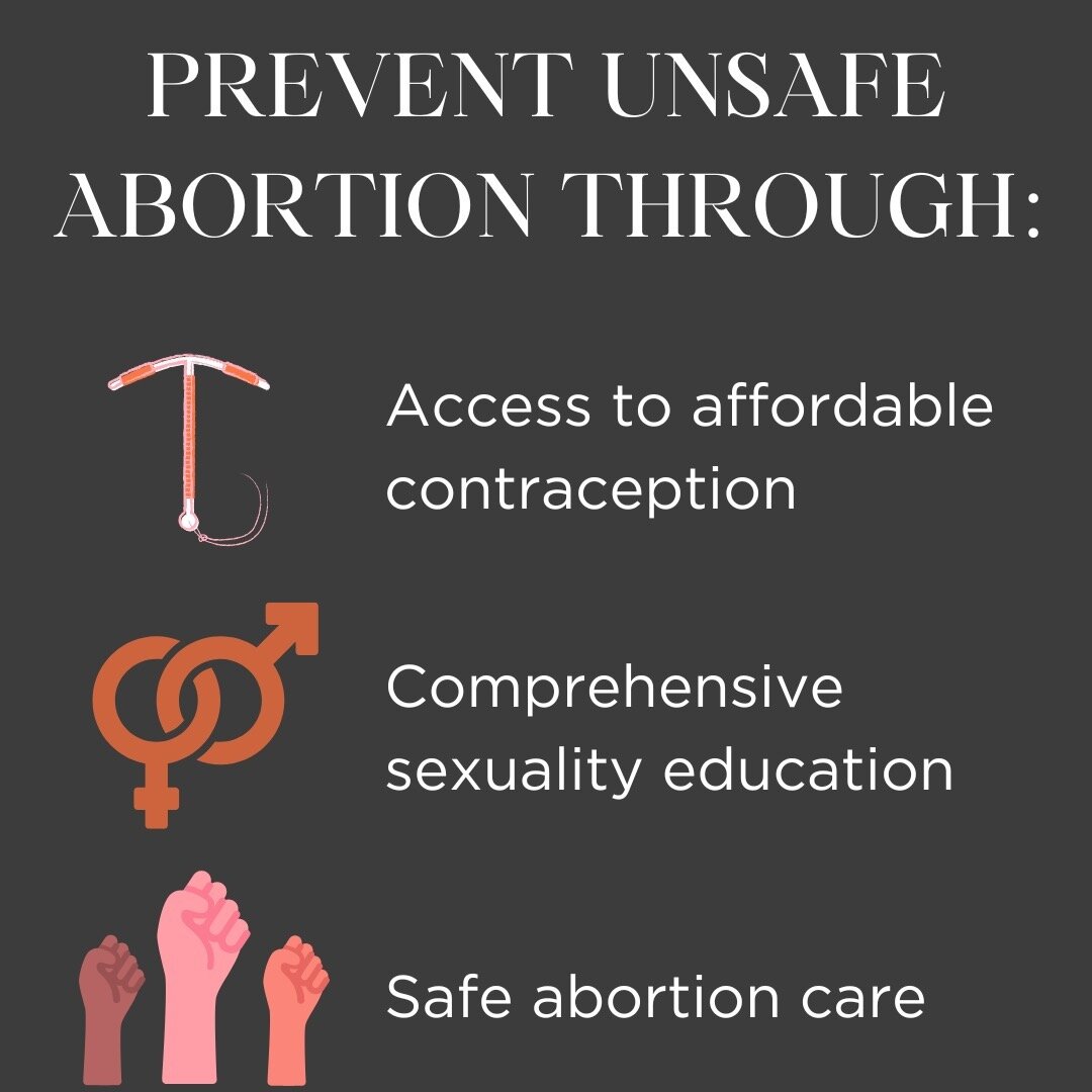 Here are ways to prevent unsafe abortions and raise awareness:

1️⃣ Comprehensive Sex Education: Educate about contraceptives, consent, and reproductive health.
2️⃣ Accessible Healthcare: Ensure reproductive services are available, affordable, and st