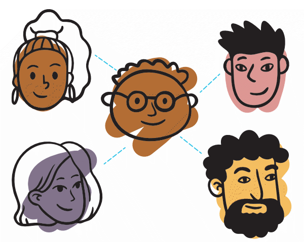 diagram of a polyamory polycule showing a non-heirarchical polyamorous arrangement